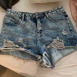 Light/dark wash shorts